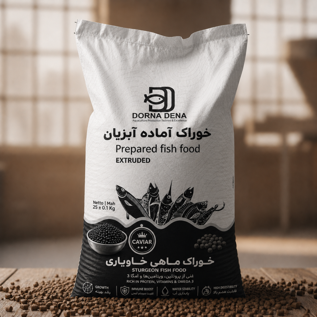 خوراک ماهی خاویاری اکسترودی